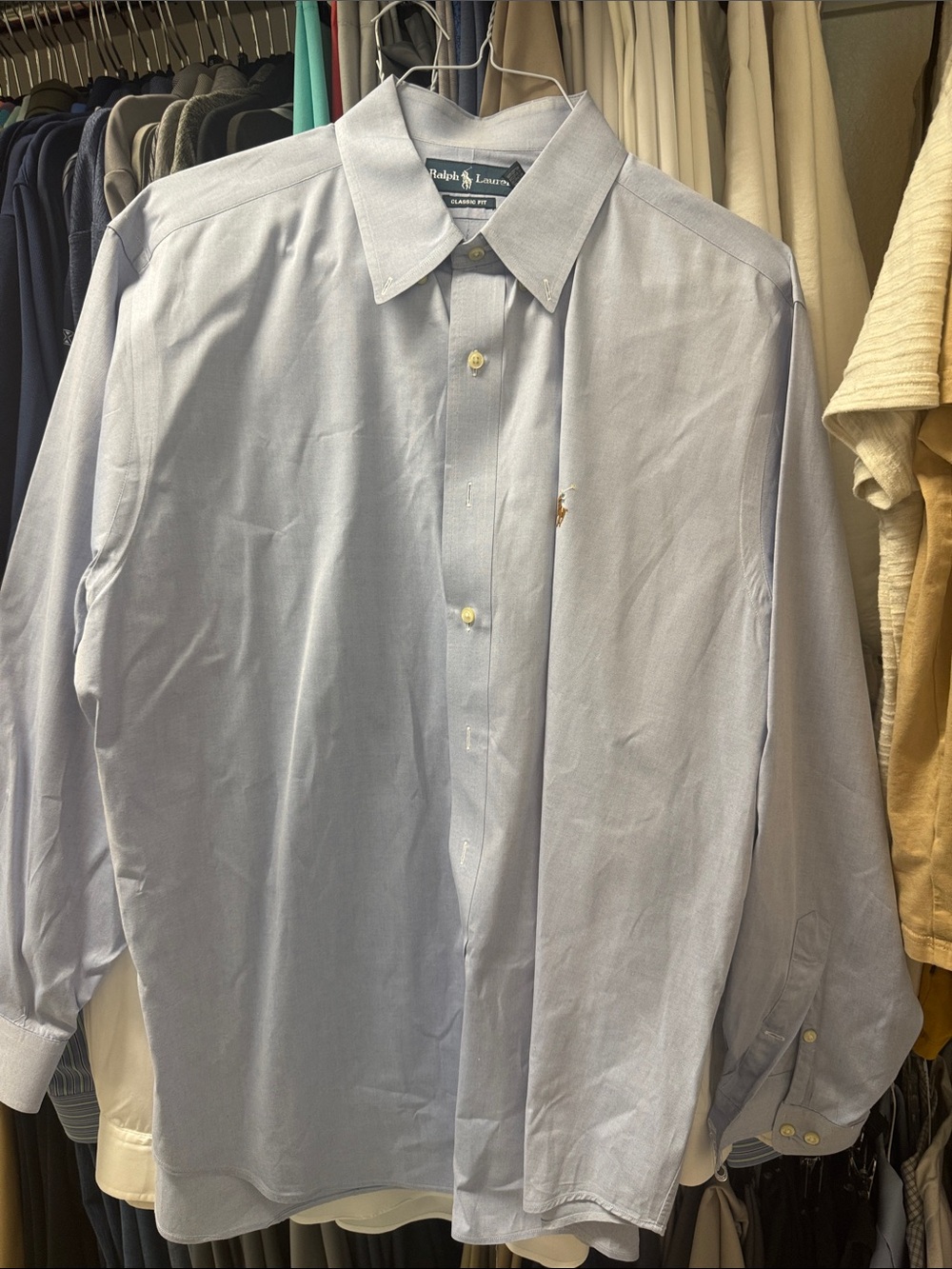 Ralph Lauren Pale Blue Button-Down Dress Shirt